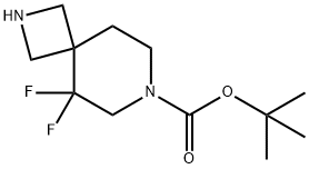 2,7-Diazaspiro[3.5]nonane-7-carboxylic acid, 5,5-difluoro-, 1,1-dimethylethyl ester Structure