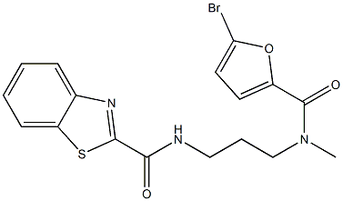 N-{3-[(5-bromo-2-furoyl)(methyl)amino]propyl}-1,3-benzothiazole-2-carboxamide Structure