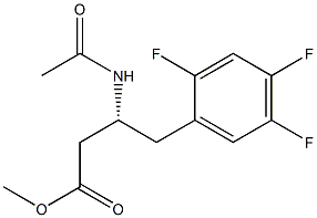 (R)-methyl 3-acetamido-4-(2,4,5-trifluorophenyl)butanoate 구조식 이미지