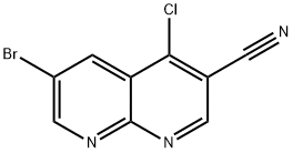 4-브로모-4-클로로-1,8-나프티리딘-3-카르보니트릴 구조식 이미지