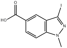 3-iodo-1-methyl-1H-indazole-5-carboxylic acid 구조식 이미지