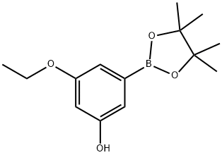 3-ethoxy-5-(4,4,5,5-tetramethyl-1,3,2-dioxaborolan-2-yl)phenol Structure