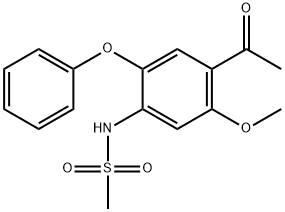N-(4-Acetyl-5-methoxy-2-phenoxy-phenyl)-methanesulfonamide 구조식 이미지