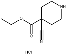 Ethyl 4-cyanopiperidine-4-carboxylate hydrochloride 구조식 이미지