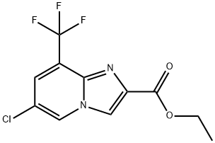 6-Chloro-8-trifluoromethyl-imidazo[1,2-a]pyridine-2-carboxylic acid ethyl ester Structure