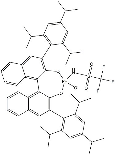 1,1,1-trifluoro-N-[(11bR)-4-oxido-2,6-bis[2,4,6-tris(1-methylethyl)phenyl]dinaphtho[2,1-d:1',2'-f][1,3,2]dioxaphosphepin-4-yl]-Methanesulfonamide Structure