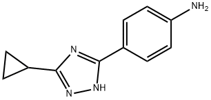 4-(3-cyclopropyl-1H-1,2,4-triazol-5-yl)aniline Structure