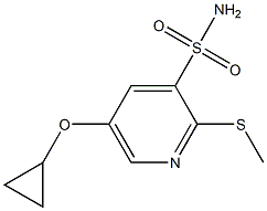 5-cyclopropoxy-2-(methylthio)pyridine-3-sulfonamide Structure