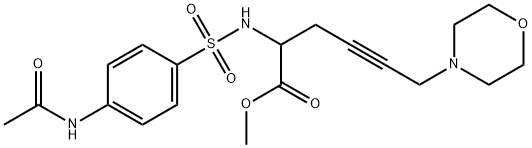 methyl 2-(4-acetamidophenylsulfonamido)-6-morpholinohex-4-ynoate(WXG02672) 구조식 이미지