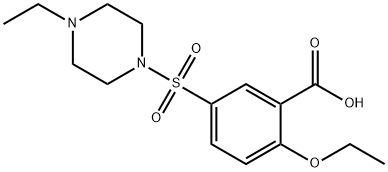 2-에톡시-5-(4-에틸피페라진-1-일)술포닐벤조산 구조식 이미지