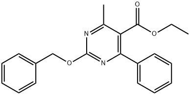Ethyl 2-(benzyloxy)-4-methyl-6-phenylpyrimidine-5-carboxylate Structure