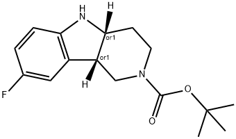 Cis-Tert-Butyl8-Fluoro-3,4,4A,5-Tetrahydro-1H-Pyrido[4,3-B]Indole-2(9Bh)-Carboxylate Structure