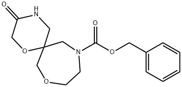 3-Oxo-1,8-Dioxa-4,11-Diaza-Spiro[5.6]Dodecane-11-Carboxylic Acid Benzyl Ester 구조식 이미지