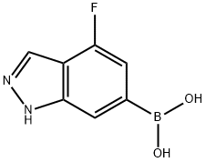 (4-Fluoro-1H-indazol-6-yl)boronic acid Structure
