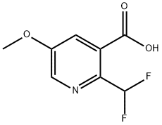 2-(difluoromethyl)-5-methoxypyridine-3-carboxylic acid 구조식 이미지