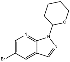 5-bromo-1-(tetrahydro-2H-pyran-2-yl)-1H-pyrazolo[3,4-b]pyridine 구조식 이미지