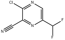 3-Chloro-6-(difluoromethyl)pyrazine-2-carbonitrile 구조식 이미지