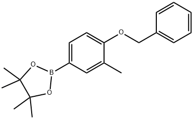 2-(4-(benzyloxy)-3-methylphenyl)-4,4,5,5-tetramethyl-1,3,2-dioxaborolane Structure