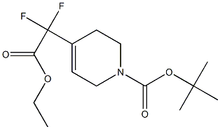 tert-butyl 4-(2-ethoxy-1,1-difluoro-2-oxoethyl)-5,6-dihydropyridine-1(2H)-carboxylate Structure