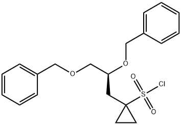 (S)-1-(2,3-bis(benzyloxy)propyl)cyclopropane-1-sulfonyl chloride Structure