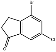 4-Bromo-6-chloro-indan-1-one 구조식 이미지