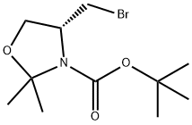 tert-butyl (4R)-4-(bromomethyl)-2,2-dimethyl-1,3-oxazolidine-3-carboxylate Structure