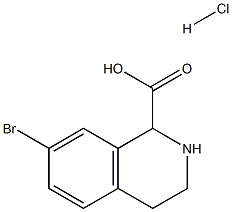7-브로모-1,2,3,4-테트라히드로-이소퀴놀린-1-카르복실산염산염 구조식 이미지