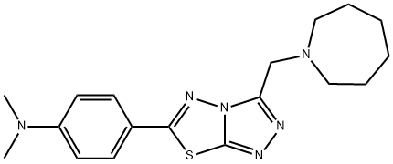 4-[3-(azepan-1-ylmethyl)[1,2,4]triazolo[3,4-b][1,3,4]thiadiazol-6-yl]-N,N-dimethylaniline Structure
