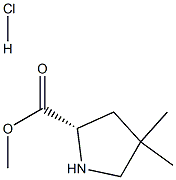 (S)-methyl 4,4-dimethylpyrrolidine-2-carboxylate hydrochloride 구조식 이미지