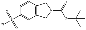 tert-butyl 5-(chlorosulfonyl)isoindoline-2-carboxylate 구조식 이미지