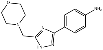 Benzenamine, 4-[5-(4-morpholinylmethyl)-1H-1,2,4-triazol-3-yl]- 구조식 이미지