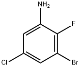 3-BROMO-5-CHLORO-2-FLUOROANILINE 구조식 이미지