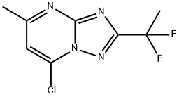 7-chloro-2-(1,1-difluoroethyl)-5-methyl-[1,2,4]triazolo[1,5-a]pyrimidine(WXG00231) 구조식 이미지