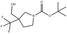 Tert-Butyl 3-(Hydroxymethyl)-3-(Trifluoromethyl)Pyrrolidine-1-Carboxylate 구조식 이미지