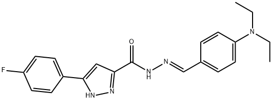 N'-{(E)-[4-(diethylamino)phenyl]methylidene}-3-(4-fluorophenyl)-1H-pyrazole-5-carbohydrazide Structure