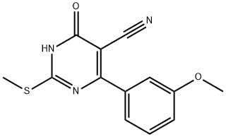 5-PYRIMIDINECARBONITRILE,1,6-DIHYDRO-4-(3-METHOXYPHENYL)-2-(METHYLTHIO)-6-OXO-(WXG01917) 구조식 이미지