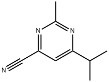 6-isopropyl-2-methylpyrimidine-4-carbonitrile 구조식 이미지