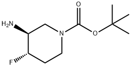 tert-butyl (3S,4S)-3-amino-4-fluoropiperidine-1-carboxylate 구조식 이미지