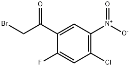 2-bromo-1-(4-chloro-2-fluoro-5-nitrophenyl)ethan-1-one Structure
