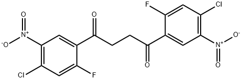 1,4-bis(4-chloro-2-fluoro-5-nitrophenyl)butane-1,4-dione Structure