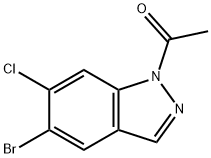 1-(5-bromo-6-chloro-1H-indazol-1-yl)ethanone 구조식 이미지