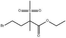 ethyl 4-bromo-2-methyl-2-(methylsulfonyl)butanoate 구조식 이미지