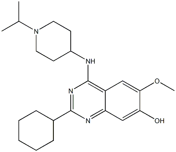 2-cyclohexyl-4-(1-isopropylpiperidin-4-ylamino)-6-methoxyquinazolin-7-ol Structure