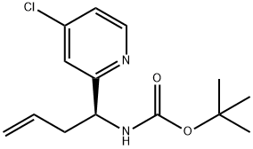 tert-butyl(S)-(1-(4-chloropyridin-2-yl)but-3-en-1-yl)carbamate 구조식 이미지