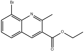 3-Quinolinecarboxylic acid, 8-bromo-2-methyl-, ethyl ester Structure