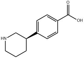 4-((3R)-3-piperidyl)benzoic acid Structure