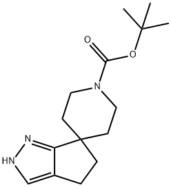 tert-butyl 4,5-dihydro-2H-spiro[cyclopenta[c]pyrazole-6,4'-piperidine]-1'-carboxylate Structure