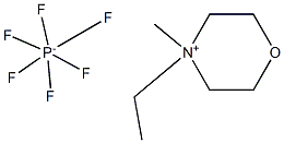 N-methyl ,ethyl-Morpholinium hexafluorophosphate 구조식 이미지