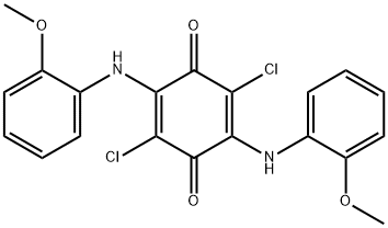 2,5-BIS(2-METHOXYANILINO)-3,6-DICHLORO-1,4-BENZOQUINONE 구조식 이미지