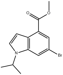 methyl 6-bromo-1-isopropyl-1H-indole-4-carboxylate 구조식 이미지